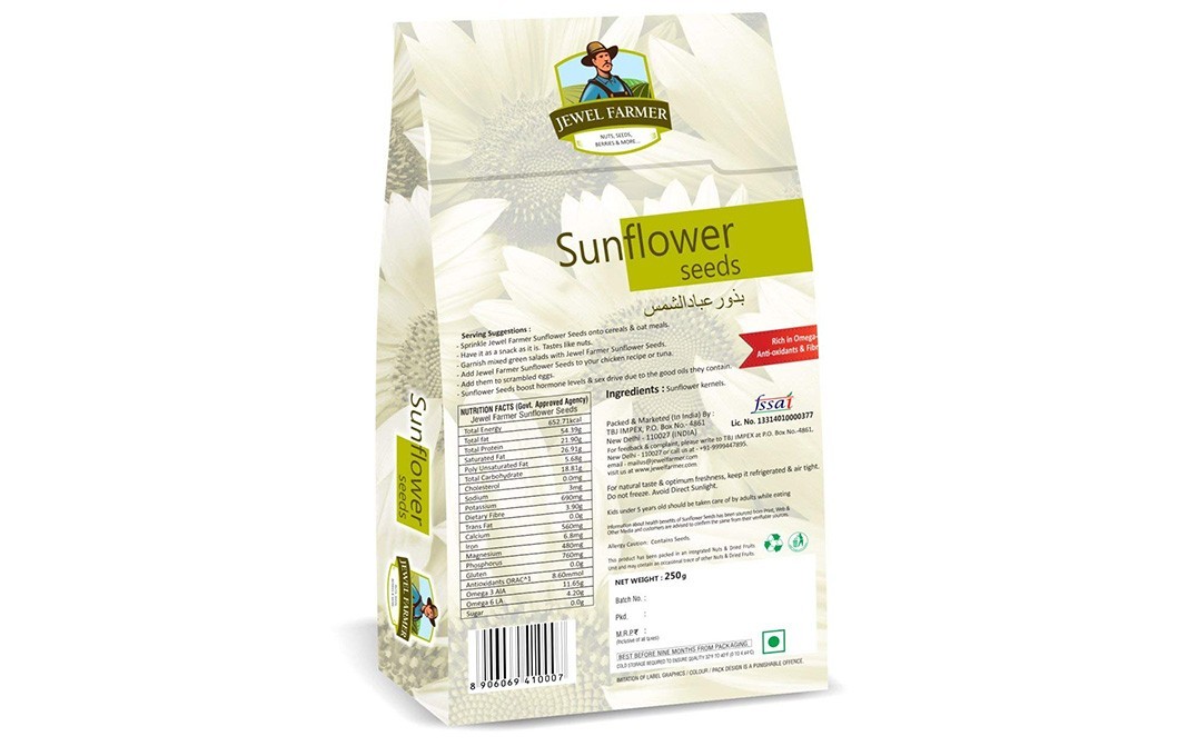 Jewel Farmer Sunflower Seeds    Box  250 grams